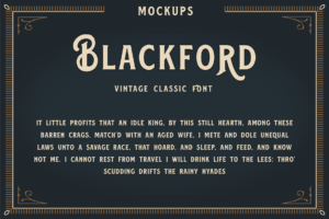 Blackford Vintage Font